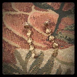 Golden drop earrings